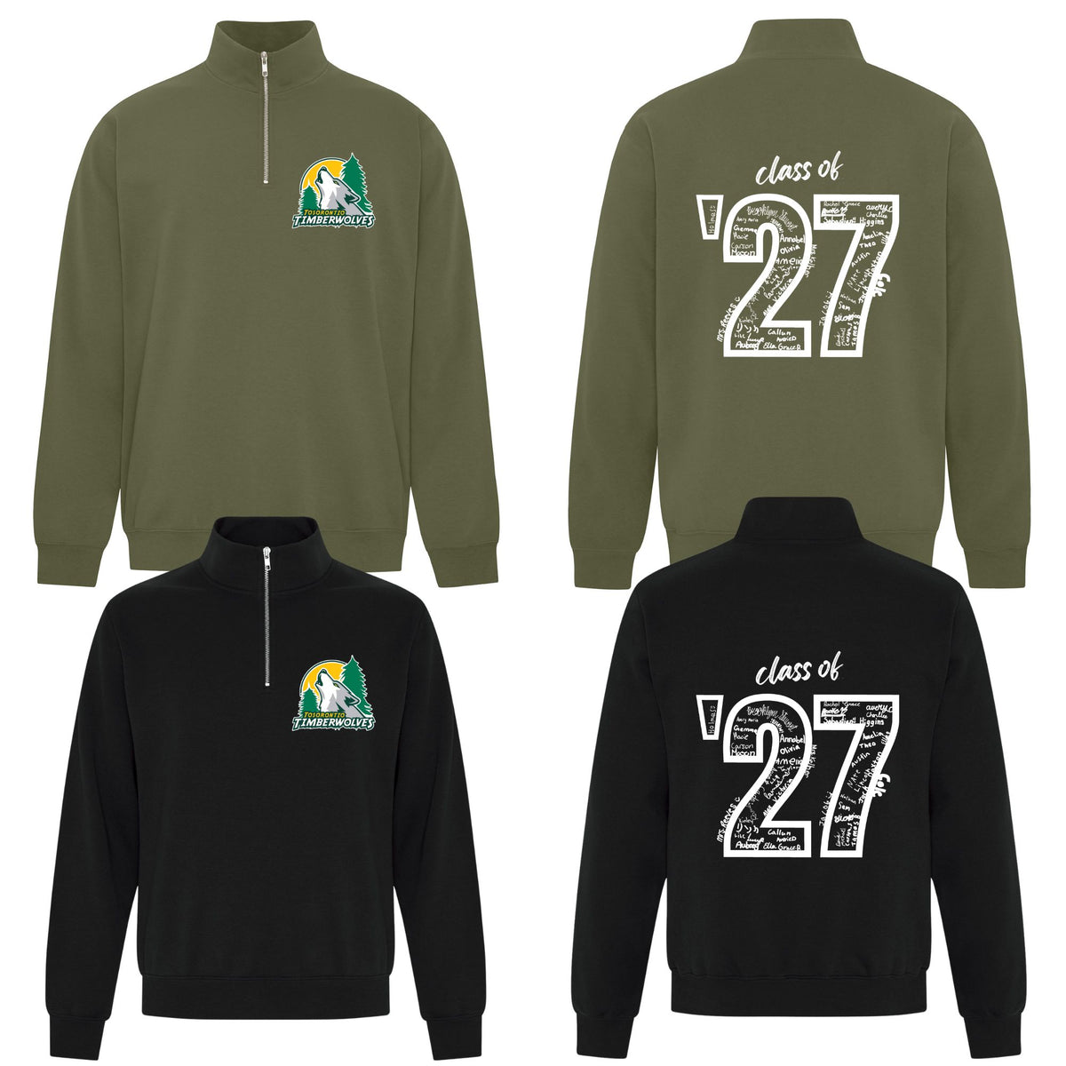 Grad 1/4 Zip Sweaters