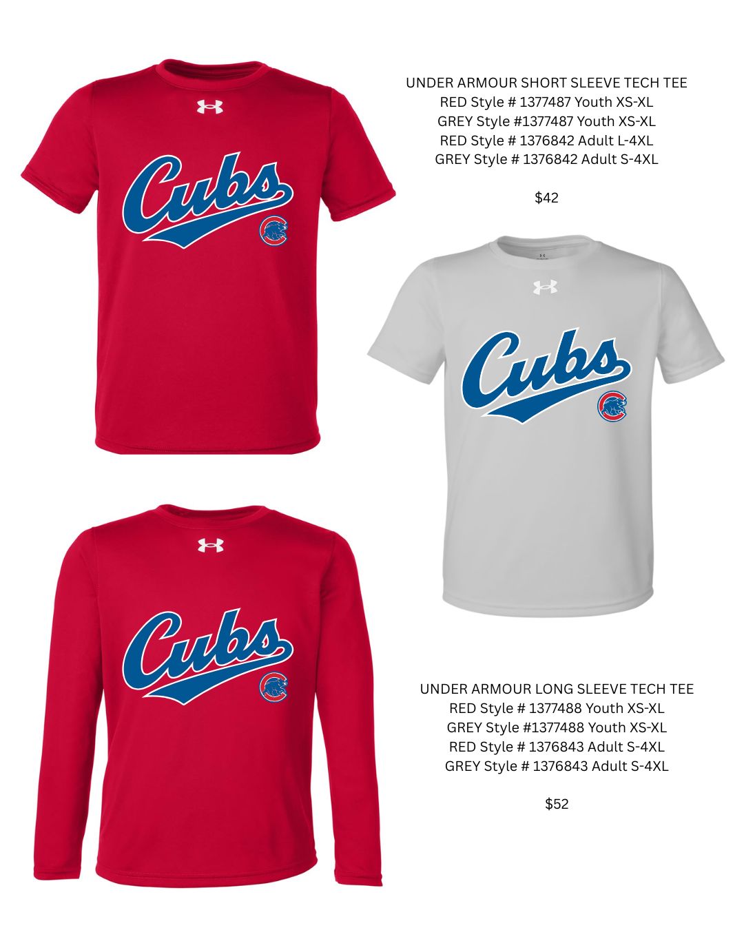 Cubs UA Tech Tee