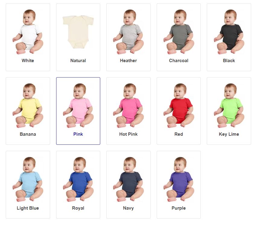 Infant Short Sleeve Onesie & Customizatoin